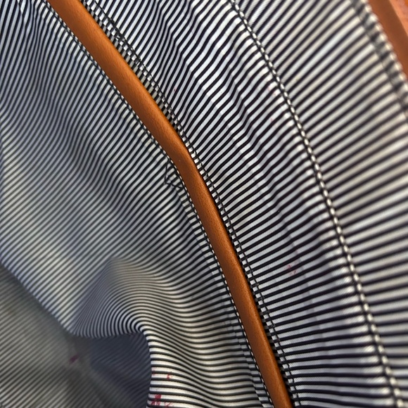 British plaid vinyl structured purse w/ shoulder strap - Picture 10 of 16